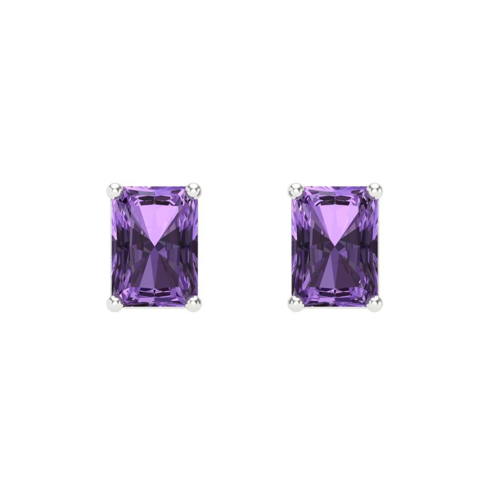 2cttw Alexandrite Gold-Plated 925 Silver Screw Back Stud Earrings