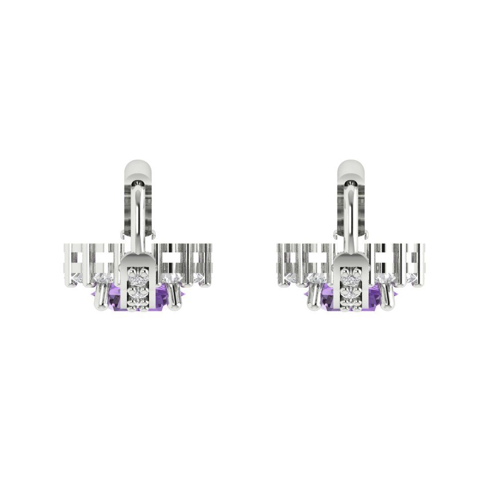 2.235cttw Alexandrite Gold-Plated 925 Silver Lever Back Drop Dangle Earrings