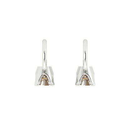 1.06 ctw Yellow Moissanite Drop Dangle Earrings | 4mm Round Cut White Gold Lever Back | April Birthstone