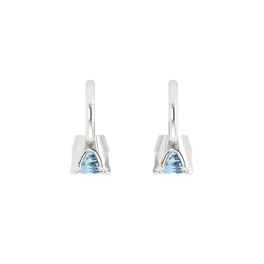 1.06cttw Aquamarine Gold-Plated 925 Silver Lever Back Drop Dangle Earrings