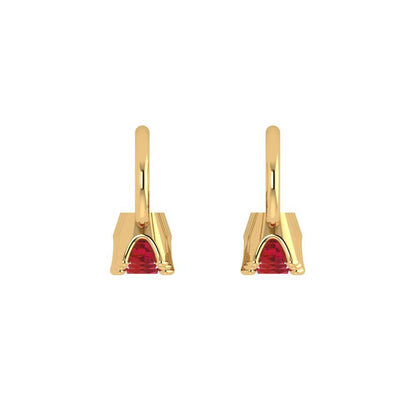 1.06 ctw Pink Tourmaline Drop Dangle Earrings | 4mm Round Cut White Gold Lever Back | April Birthstone