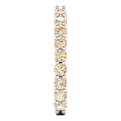 1.2 cttw Natural Morganite Round Cut White Gold Eternity Wedding Band