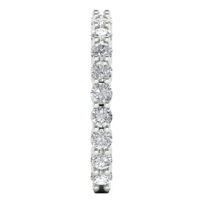 1.2 cttw Moissanite Round Cut White Gold Eternity Wedding Band