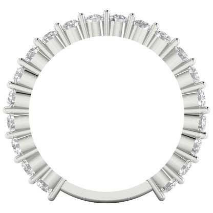 1.2 cttw Moissanite Round Cut White Gold Eternity Wedding Band