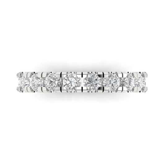 1 cttw Simulated Diamond Round Cut White Gold Eternity Wedding Band