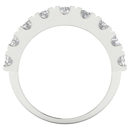 1.53 cttw Moissanite Round Cut White Gold Eternity Wedding Band