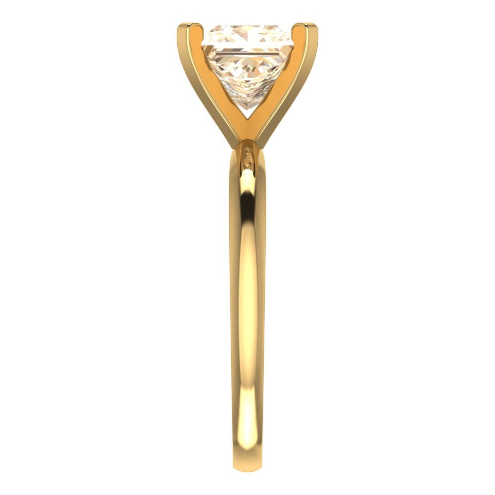 2 cttw Natural Morganite Solitaire  Engagement Ring - Solid Gold (Princess Cut,7.0mm)