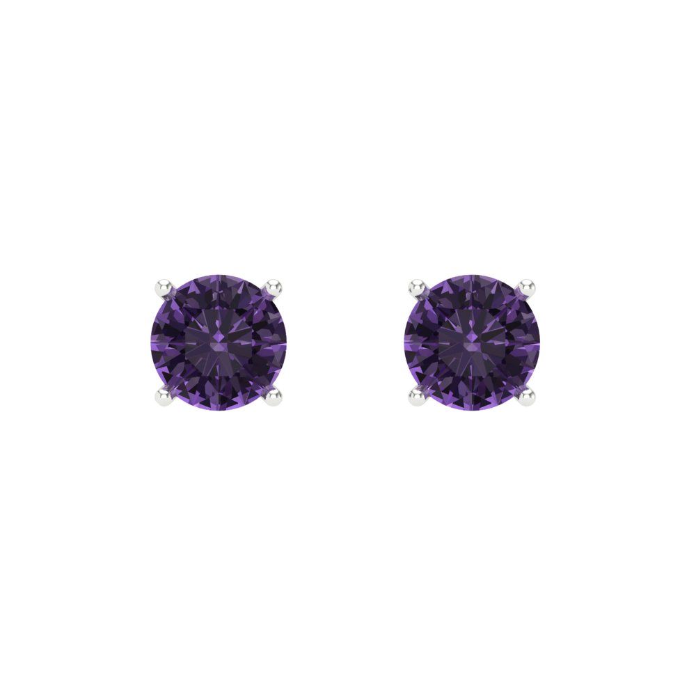0.2cttw Alexandrite Gold-Plated 925 Silver Screw Back Stud Earrings