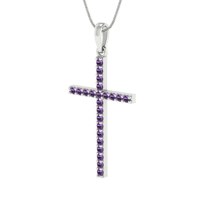 0.575cttw Round Cut Alexandrite Gold-Plated 925 Silver Pendant and 16" Box-Chain Necklace