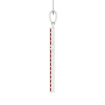 0.575cttw Round Cut Garnet Gold-Plated 925 Silver Pendant and 16" Box-Chain Necklace