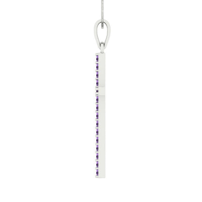 0.575cttw Round Cut Alexandrite Gold-Plated 925 Silver Pendant and 16" Box-Chain Necklace
