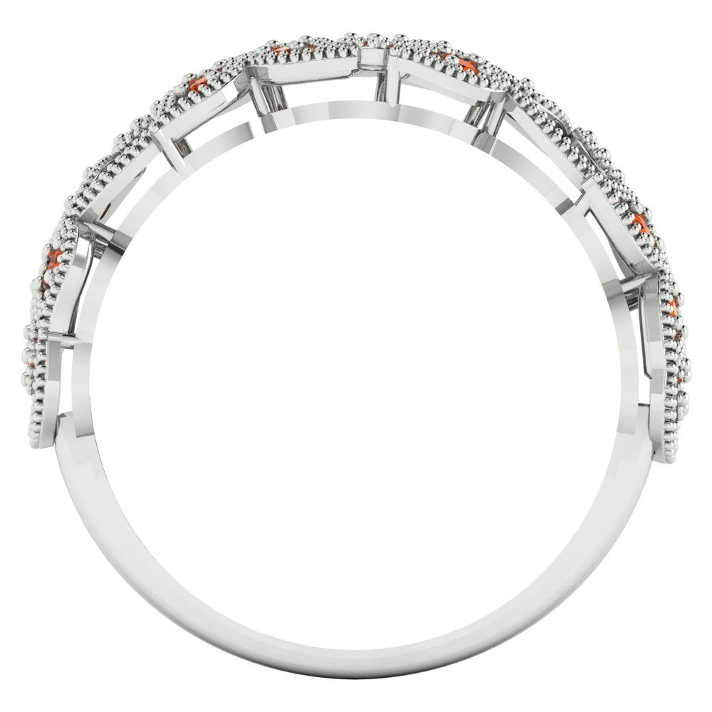 0.17 cttw Simulated Ruby Round Cut White Gold Eternity Wedding Band