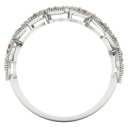 0.17 cttw Simulated Ruby Round Cut White Gold Eternity Wedding Band