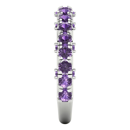 3.13 cttw Simulated Alexandrite Round Cut White Gold Eternity Wedding Band