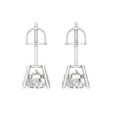 3 ct Brilliant Round Cut Solitaire Studs Natural Diamond Stone Clarity SI1-2 Color G-H White Gold Earrings Screw back