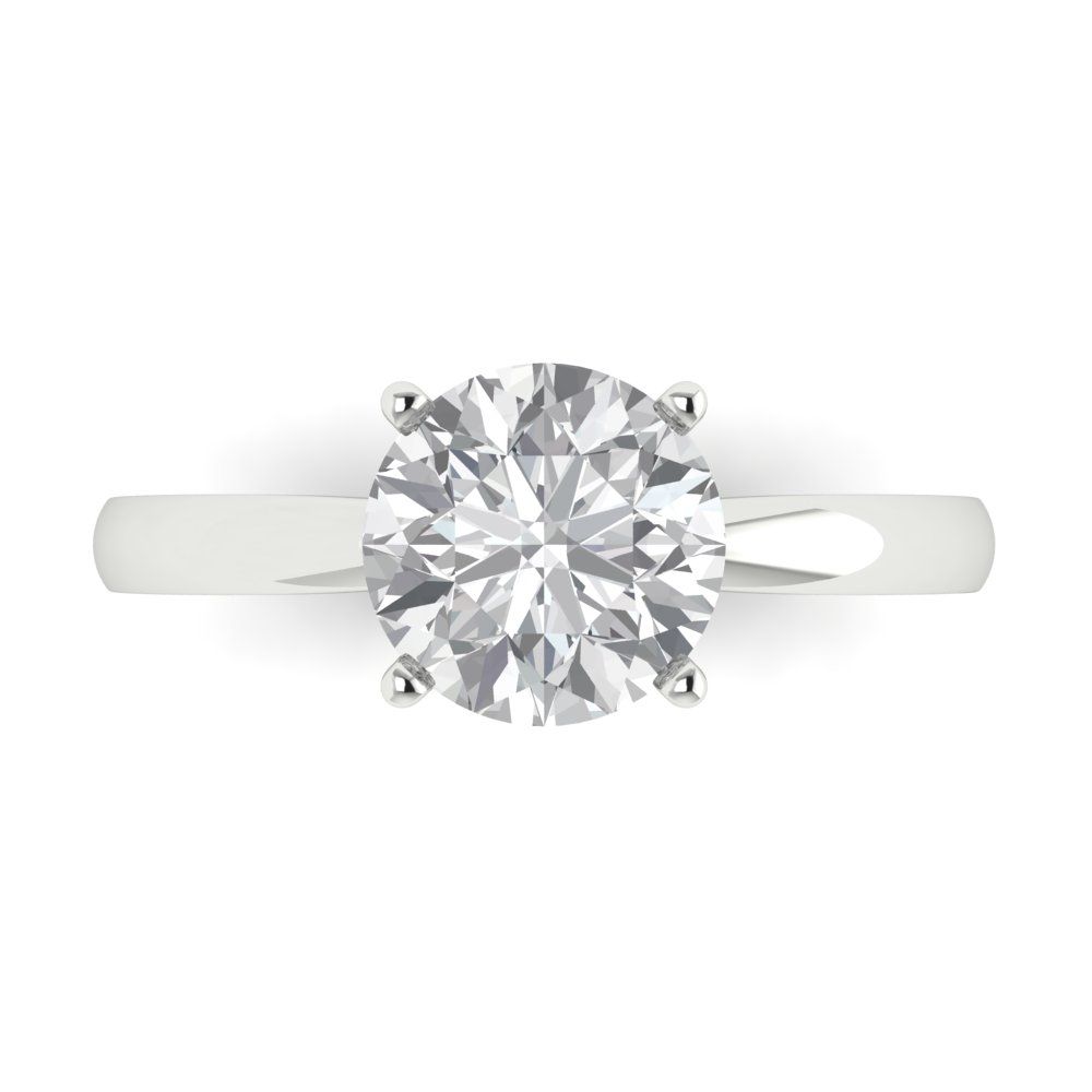 2 ct Brilliant Round Cut Natural Diamond Stone Clarity VS1-2 Color G-H White Gold Solitaire Ring