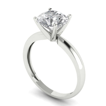 2 cttw Zirconia Simulated Diamond Solitaire  Engagement Ring - Solid Gold (VVS1, Round Cut,8.0mm)