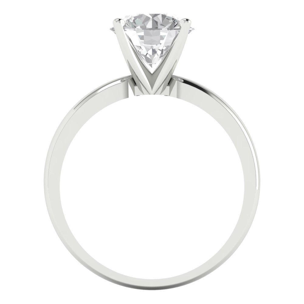 2 cttw Zirconia Simulated Diamond Solitaire  Engagement Ring - Solid Gold (VVS1, Round Cut,8.0mm)