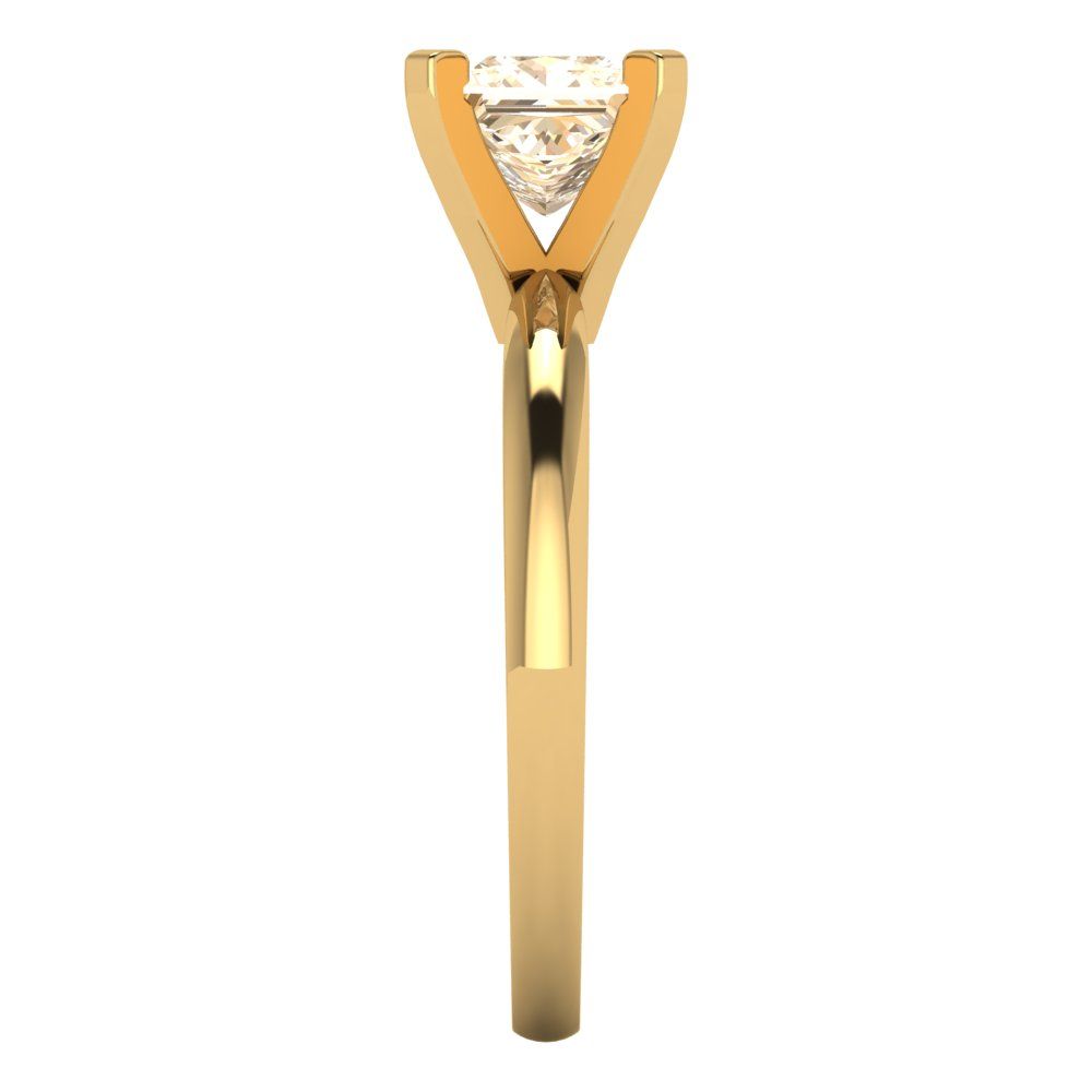 1 cttw Natural Morganite Solitaire  Engagement Ring - Solid Gold (Princess Cut,5.5mm)