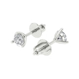 0.5 ct Brilliant Round Cut Studs Natural Diamond Stone Clarity SI1-2 Color G-H White Gold Earrings Screw back