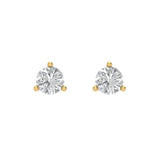 0.5 ct Brilliant Round Cut Studs Natural Diamond Stone Clarity SI1-2 Color G-H Yellow Gold Earrings Screw back
