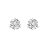 2 ct Brilliant Round Cut Solitaire Studs Moissanite Stone White Gold Earrings Screw back