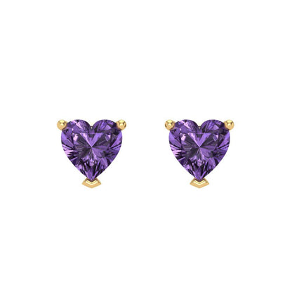 1.5cttw Alexandrite Gold-Plated 925 Silver Screw Back Stud Earrings