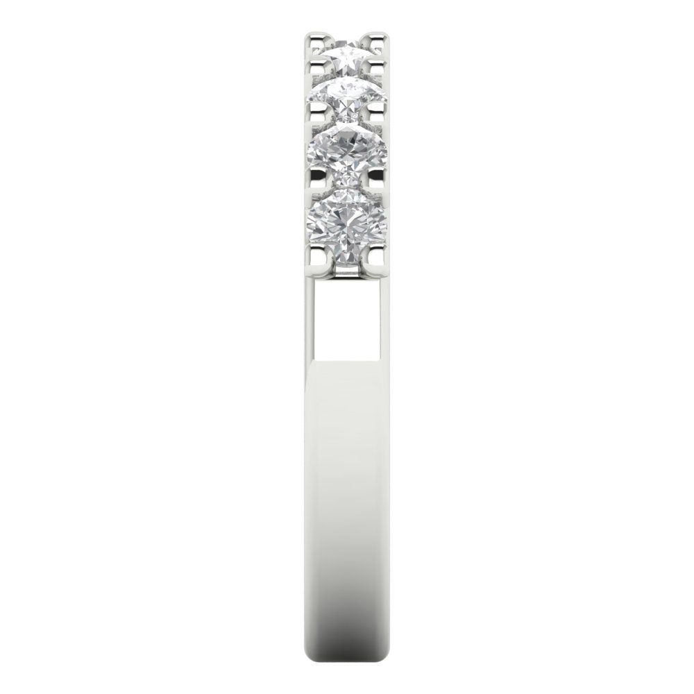0.63 cttw Moissanite Round Cut White Gold Eternity Wedding Band