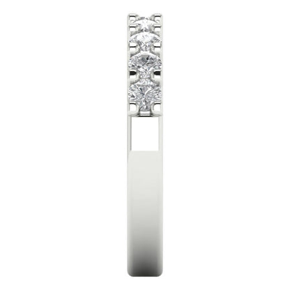0.63 cttw White Sapphire Round Cut White Gold Eternity Wedding Band