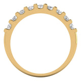 0.81 ct Brilliant Round Cut Natural Diamond Stone Clarity SI1-2 Color I-J Yellow Gold Stackable Band