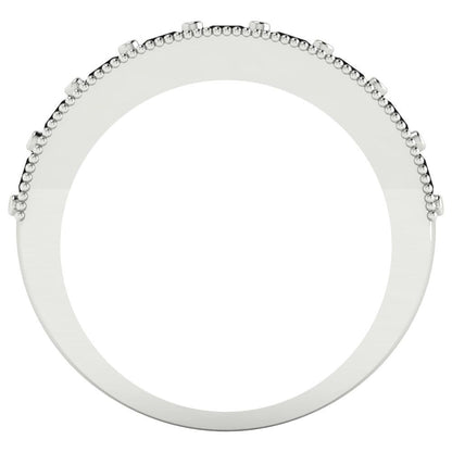 0.81 cttw Natural Onyx Round Cut White Gold Eternity Wedding Band