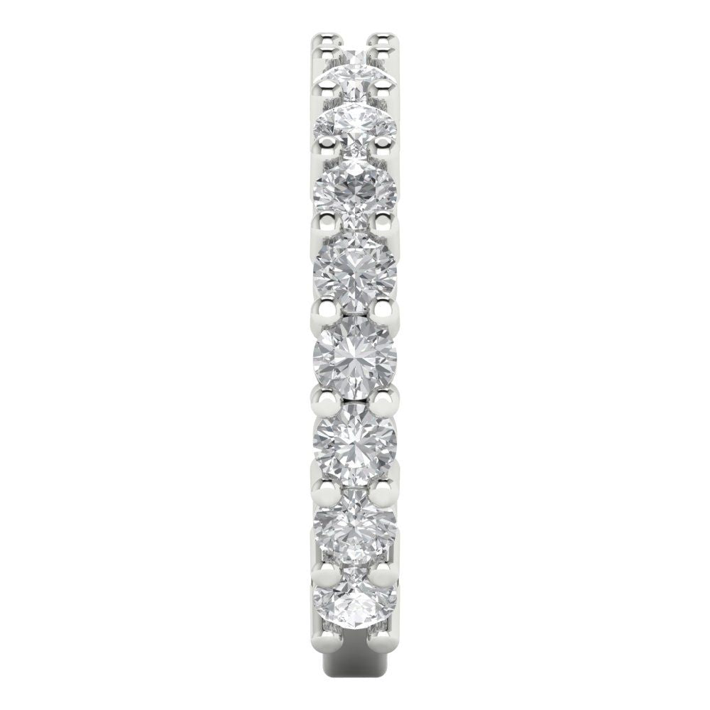 1.26 cttw White Sapphire Round Cut White Gold Eternity Wedding Band