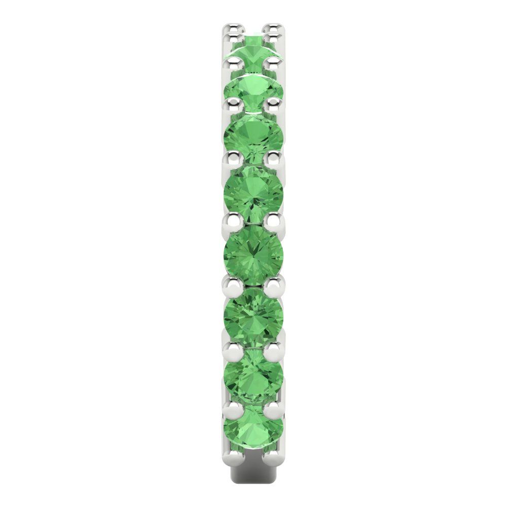 1.26 cttw Simulated Green Diamond Round Cut White Gold Eternity Wedding Band