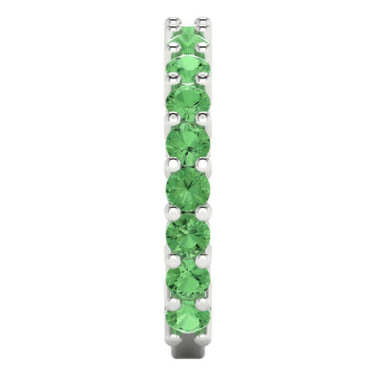 1.26 cttw Simulated Green Diamond Round Cut White Gold Eternity Wedding Band
