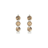 0.48 ct Brilliant Round Cut Hoop Yellow Moissanite Stone White Gold Earrings Lever Back