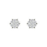 0.28 ct Brilliant Round Cut Studs Natural Diamond Stone Clarity SI1-2 Color G-H White Gold Earrings Screw back