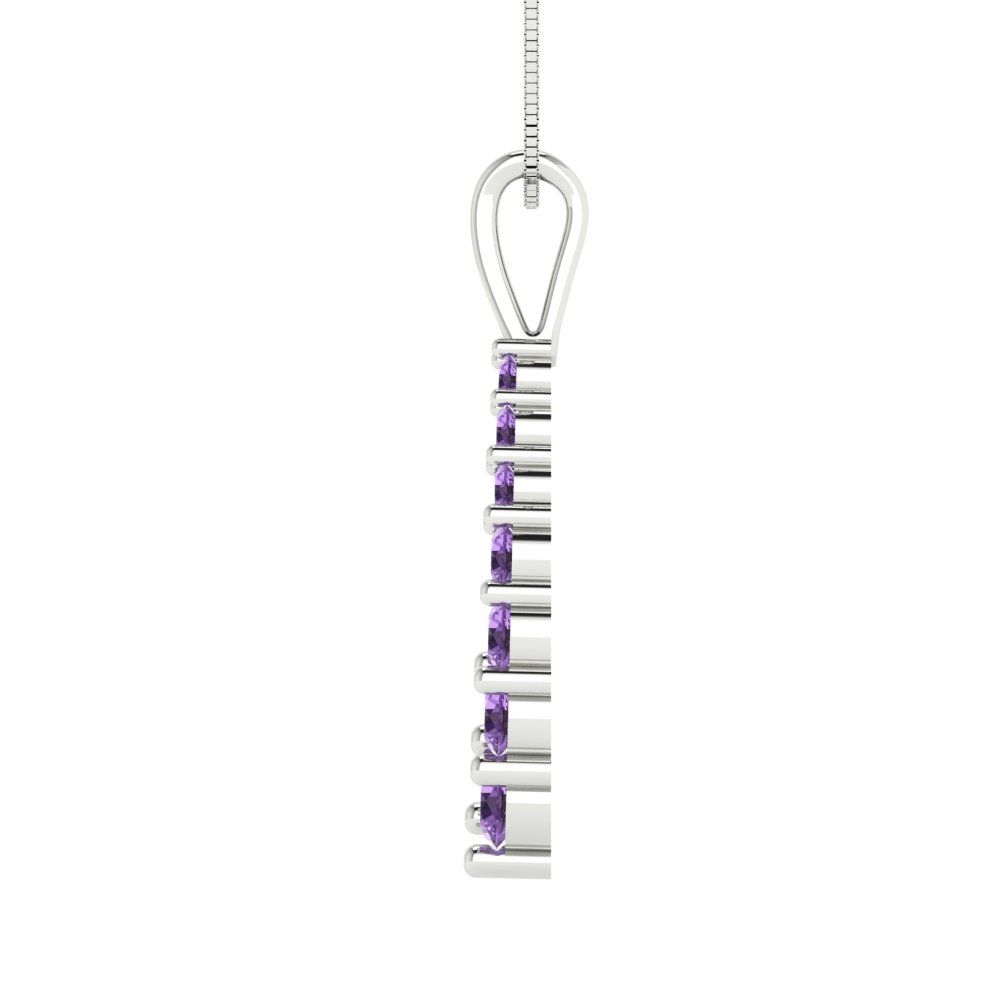 0.465cttw Round Cut Alexandrite Gold-Plated 925 Silver Pendant and 16" Box-Chain Necklace