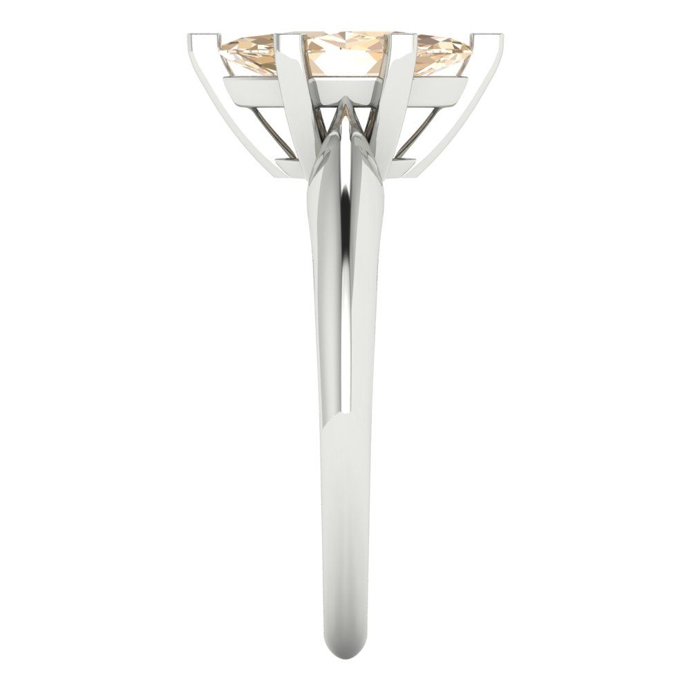 1 cttw Natural Morganite Solitaire  Engagement Ring - Solid Gold (Marquise Cut,10x5mm)