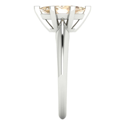 1 cttw Natural Morganite Solitaire  Engagement Ring - Solid Gold (Marquise Cut,10x5mm)