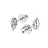 1 ct Brilliant Marquise Cut Solitaire Studs Natural Diamond Stone Clarity SI1-2 Color G-H White Gold Earrings Screw back