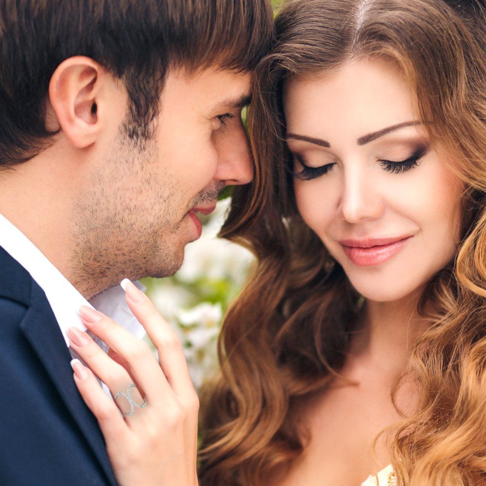 0.62 ct Brilliant Round Cut Natural Diamond Stone Clarity VS1-2 Color G-H White Gold Statement Ring