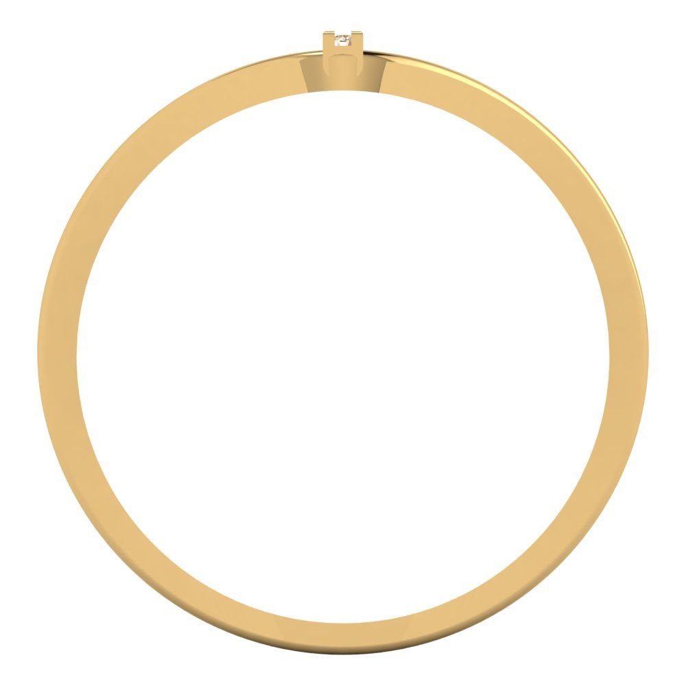 0.09 cttw Natural Morganite Statement Engagement Ring - Solid Gold (Round Cut,1.0mm)