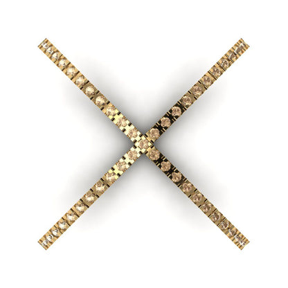 0.245 cttw Yellow Moissanite Statement Engagement Ring - Solid Yellow Gold (VVS1, Round Cut,1.0mm)