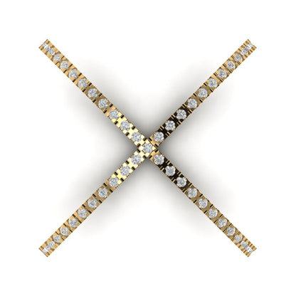 0.245 cttw White Sapphire Statement Engagement Ring - Solid Gold (Round Cut,1.0mm)