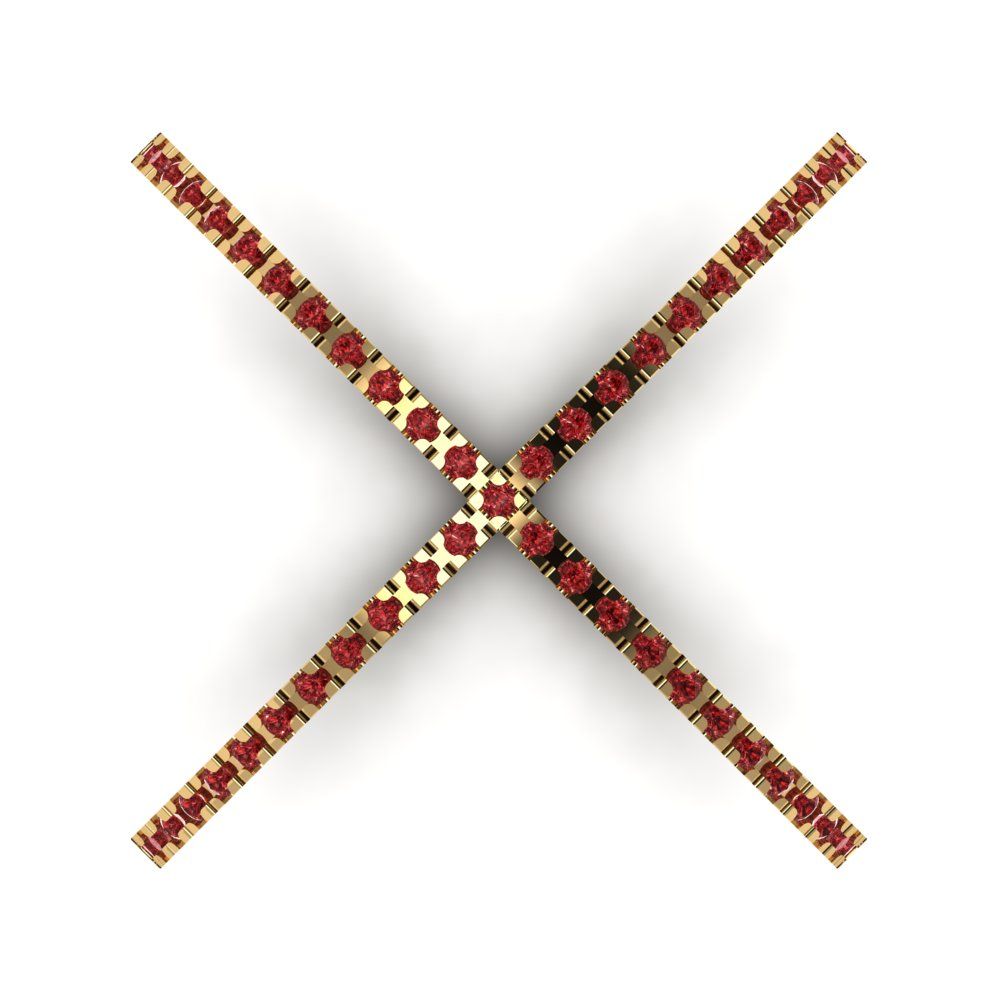 0.245 cttw Natural Garnet Statement Engagement Ring - Solid Yellow Gold (VVS1, Round Cut,1.0mm)