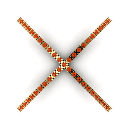 0.245 cttw Zirconia Simulated Red Diamond Statement Engagement Ring - Solid Gold (VVS1, Round Cut,1.0mm)