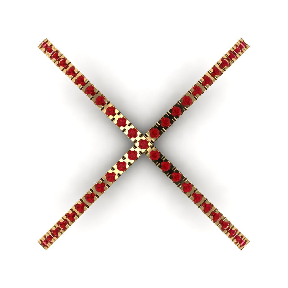 0.245 cttw Simulated Pink Tourmaline Statement Engagement Ring - Solid Yellow Gold (VVS1, Round Cut,1.0mm)