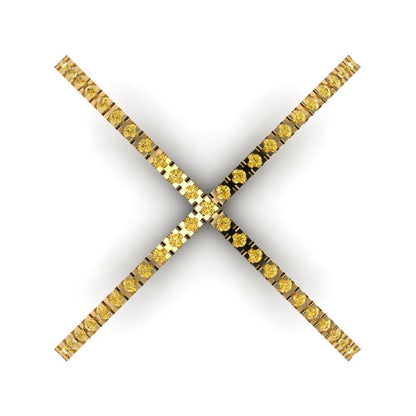 0.245 cttw Zirconia Simulated Yellow Diamond Statement Engagement Ring - Solid Gold (VVS1, Round Cut,1.0mm)