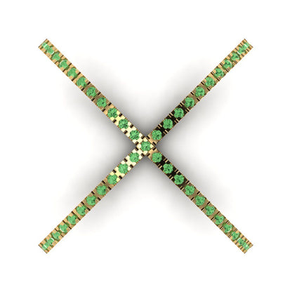 0.245 cttw Zirconia Simulated Green Diamond Statement Engagement Ring - Solid Gold (VVS1, Round Cut,1.0mm)