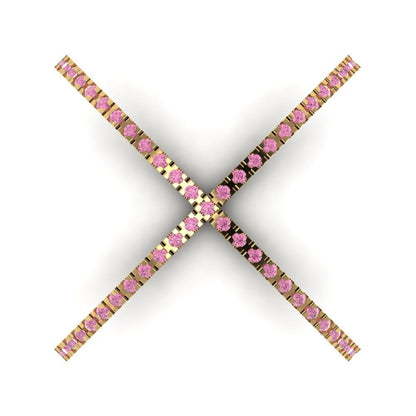 0.245 cttw Zirconia Simulated Pink Diamond Statement Engagement Ring - Solid Gold (VVS1, Round Cut,1.0mm)